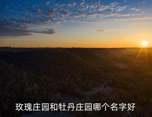玫瑰莊園和牡丹莊園哪個名字好