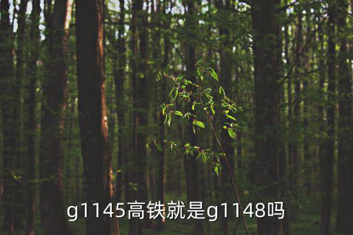 g1145高鐵就是g1148嗎