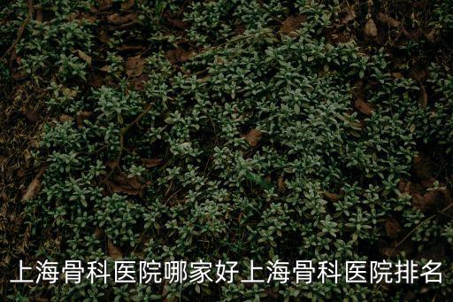 上海骨科醫院哪家好上海骨科醫院排名