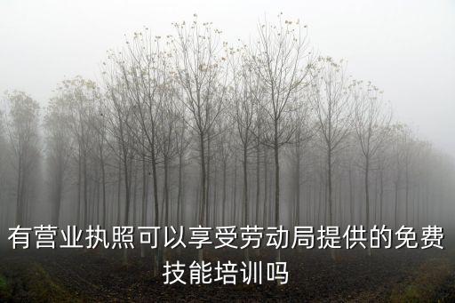有營業執照可以享受勞動局提供的免費技能培訓嗎