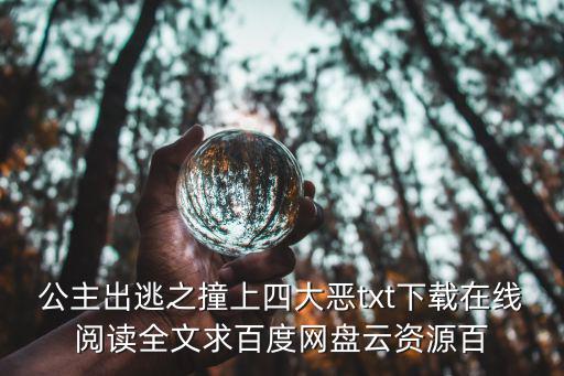 公主出逃之撞上四大惡txt下載在線閱讀全文求百度網盤云資源百