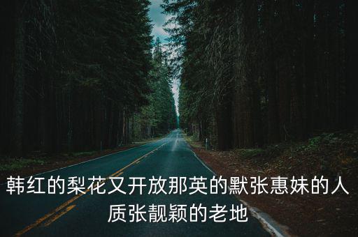 韓紅的梨花又開放那英的默張惠妹的人質張靚穎的老地