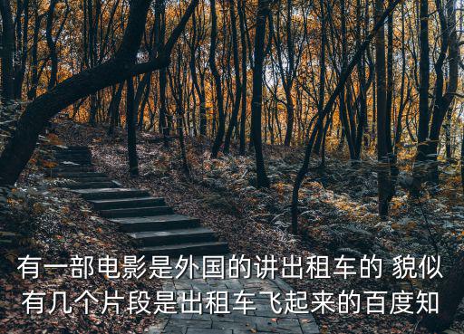 有一部電影是外國(guó)的講出租車的 貌似有幾個(gè)片段是出租車飛起來(lái)的百度知