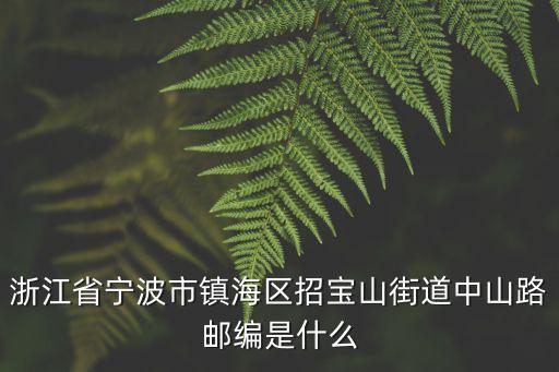 浙江省寧波市鎮(zhèn)海區(qū)招寶山街道中山路郵編是什么