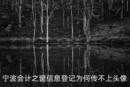 寧波會(huì)計(jì)之窗信息登記為何傳不上頭像