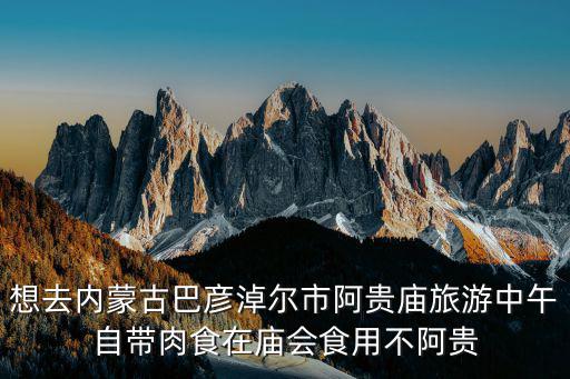 想去內蒙古巴彥淖爾市阿貴廟旅游中午自帶肉食在廟會食用不阿貴