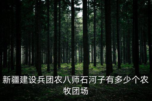 新疆建設(shè)兵團(tuán)農(nóng)八師石河子有多少個(gè)農(nóng)牧團(tuán)場(chǎng)