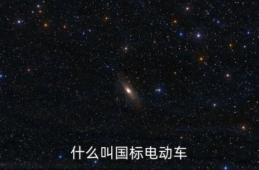 什么叫國標電動車