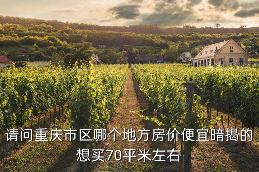 請問重慶市區哪個地方房價便宜暗揭的想買70平米左右