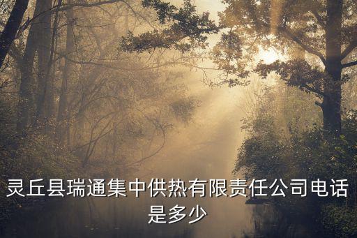 靈丘縣瑞通集中供熱有限責任公司電話是多少