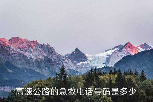 高速公路的急救電話號碼是多少