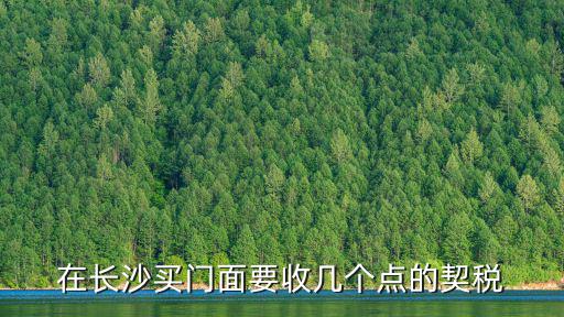 在長沙買門面要收幾個點的契稅