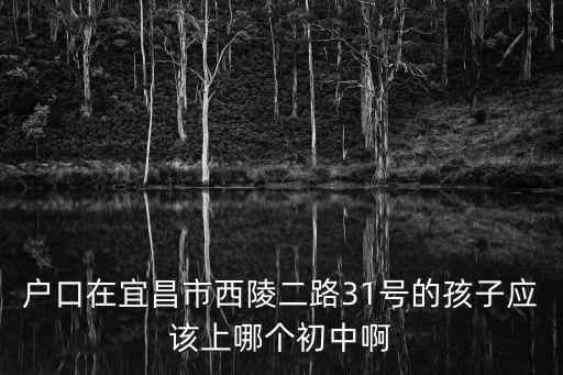 戶口在宜昌市西陵二路31號的孩子應該上哪個初中啊