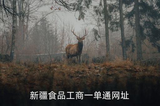 新疆食品工商一單通網址