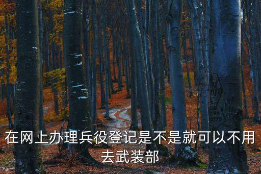 在網上辦理兵役登記是不是就可以不用去武裝部