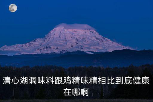 清心湖調味料跟雞精味精相比到底健康在哪啊