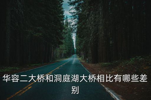 華容二大橋和洞庭湖大橋相比有哪些差別