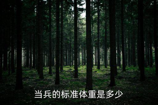 當兵的標準體重是多少