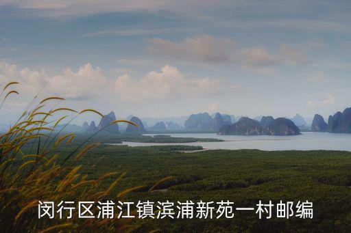 閔行區浦江鎮濱浦新苑一村郵編
