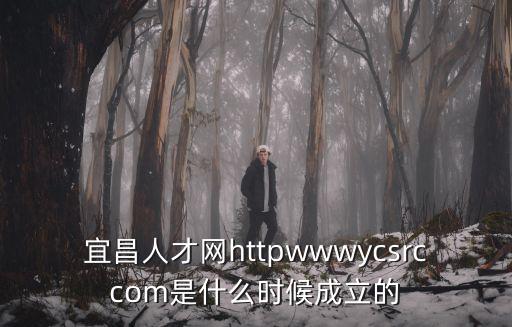 宜昌人才網httpwwwycsrccom是什么時候成立的