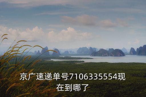 京廣速遞單號7106335554現在到哪了