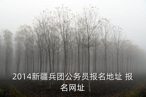 2014新疆兵團(tuán)公務(wù)員報(bào)名地址 報(bào)名網(wǎng)址