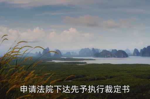 申請法院下達先予執行裁定書
