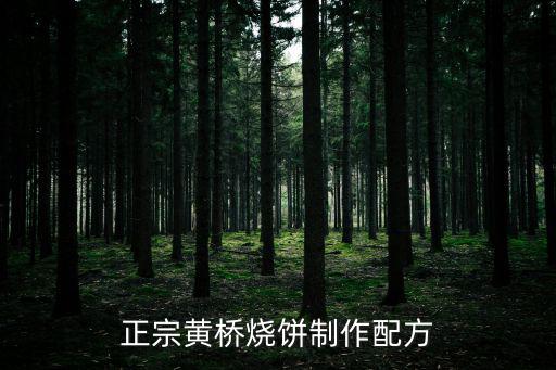 正宗黃橋燒餅制作配方