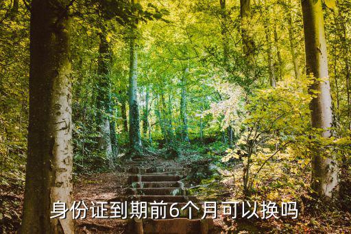 身份證到期前6個月可以換嗎