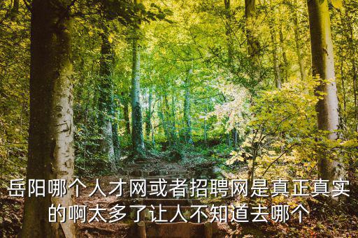 岳陽哪個人才網或者招聘網是真正真實的啊太多了讓人不知道去哪個