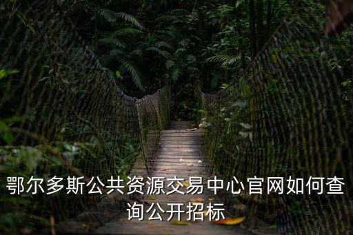 鄂爾多斯公共資源交易中心官網(wǎng)如何查詢公開招標(biāo)