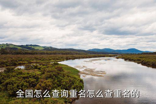全國怎么查詢重名怎么查重名的