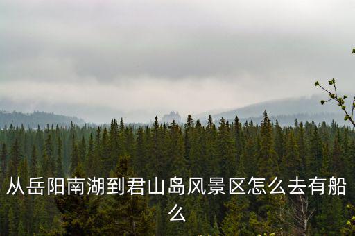 君山島景區，君山島的門票