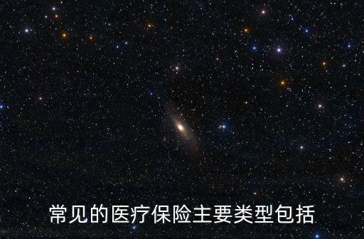 醫保類型，常見的醫療保險主要類型包括