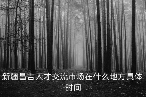 新疆昌吉人才交流市場在什么地方具體時間