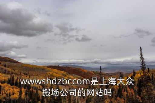 大眾搬場公司，wwwshdzbccom是上海大眾搬場公司的網站嗎