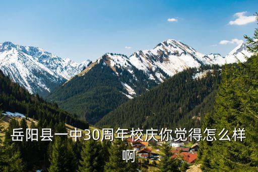 岳陽縣一中30周年校慶你覺得怎么樣啊