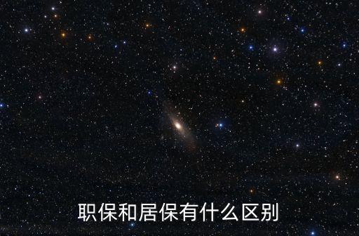 職保，職保和居保有什么區別
