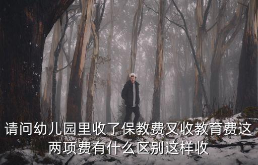 請問幼兒園里收了保教費又收教育費這兩項費有什么區別這樣收