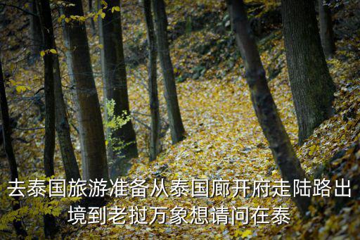 泰廊，去泰國旅游準備從泰國廊開府走陸路出境到老撾萬象想請問在泰