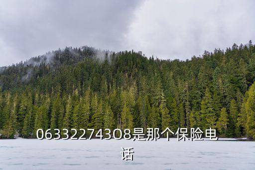 063322743O8是那個保險電話