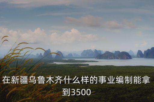 新疆事業編，在新疆烏魯木齊什么樣的事業編制能拿到3500
