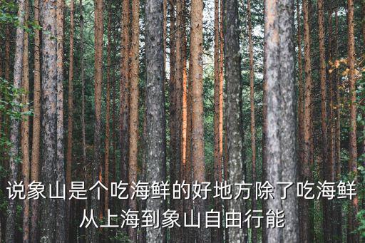 說象山是個吃海鮮的好地方除了吃海鮮從上海到象山自由行能