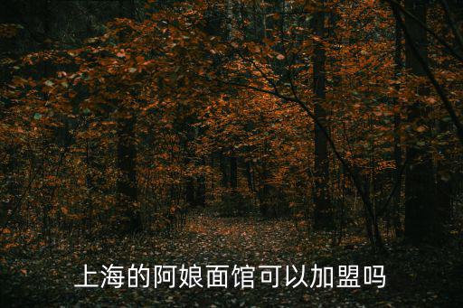 上海的阿娘面館可以加盟嗎