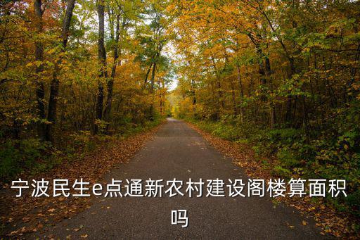寧波民生e點通新農村建設閣樓算面積嗎