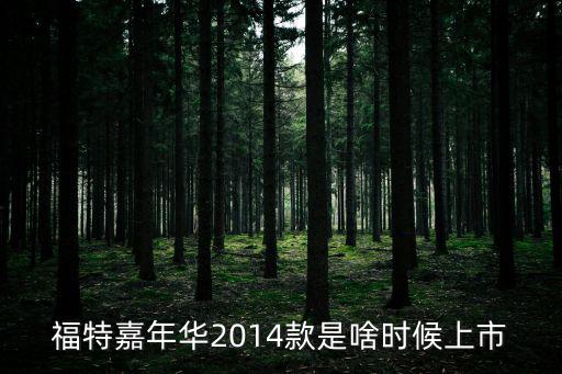 福特嘉年華2014款是啥時(shí)候上市