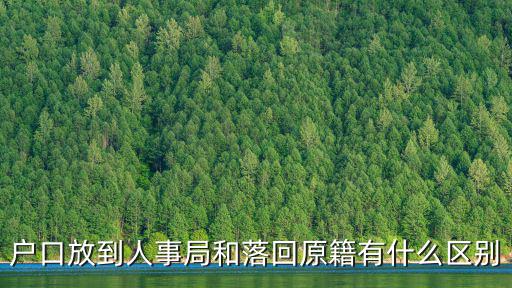戶口放到人事局和落回原籍有什么區(qū)別