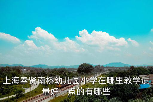 上海奉賢南橋幼兒園小學在哪里教學質量好一點的有哪些