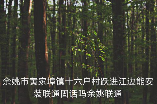 余姚市黃家埠鎮十六戶村躍進江邊能安裝聯通固話嗎余姚聯通