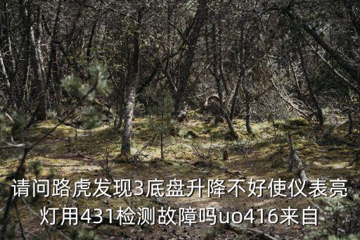 請問路虎發現3底盤升降不好使儀表亮燈用431檢測故障嗎uo416來自
